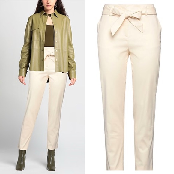 NWT ELEVENTY High-Waisted Ribbed Pants in Cream, Size EU40 | US2 New w/Tag $495 - Picture 11 of 11